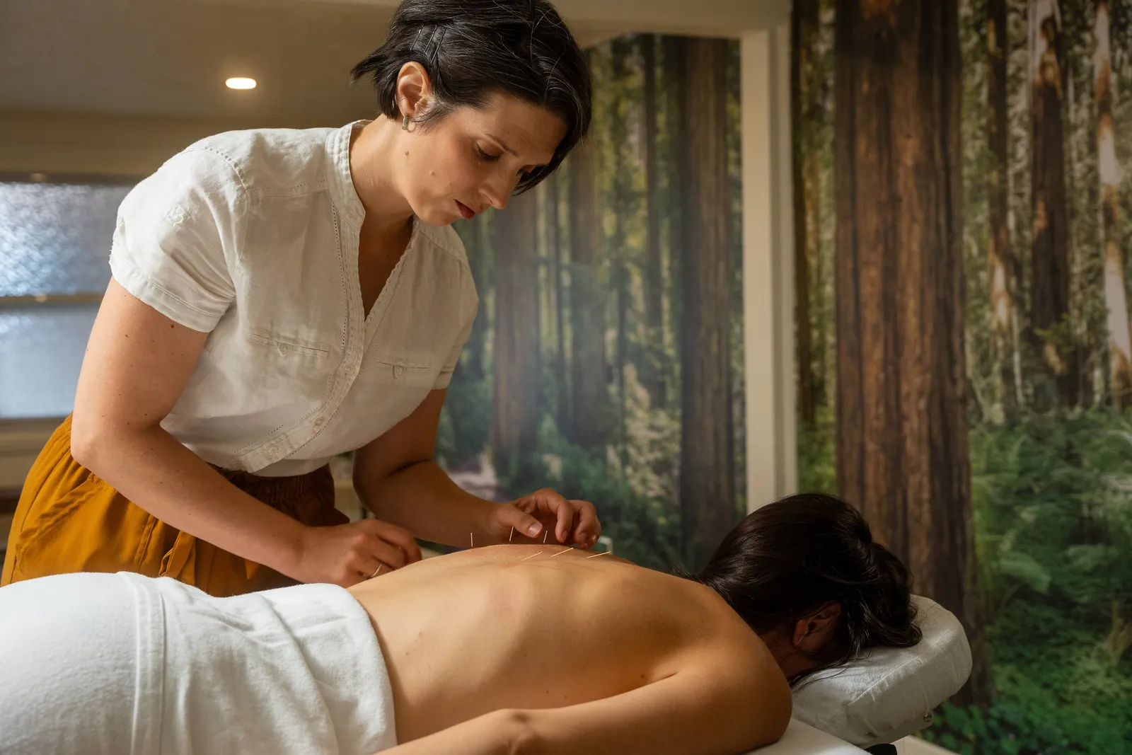 Judith en consultation d'acupuncture